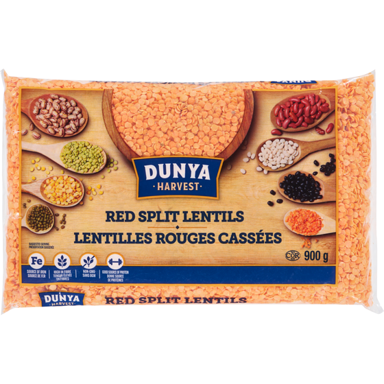 Dunya Harvest Red Split Lentils 900 g, $0.35/100g