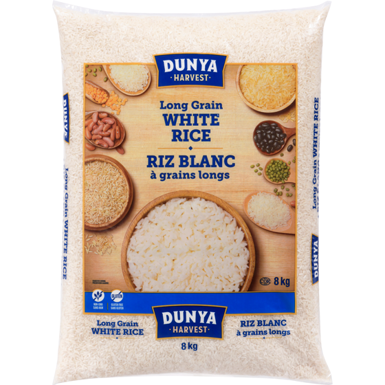 Dunya Harvest Long Grain White Rice 8 kg, $0.22/100g