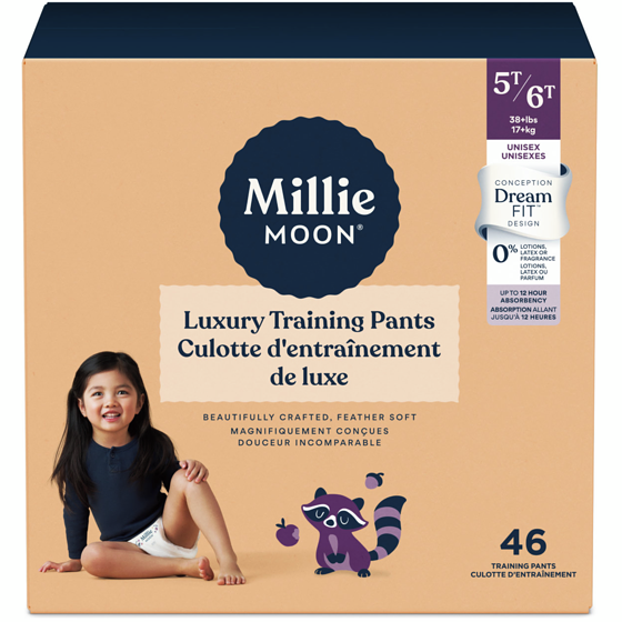Millie Moon Luxury Training Pants, Size 5T-6T, 46 Count 46 ea, $0.65/1ea