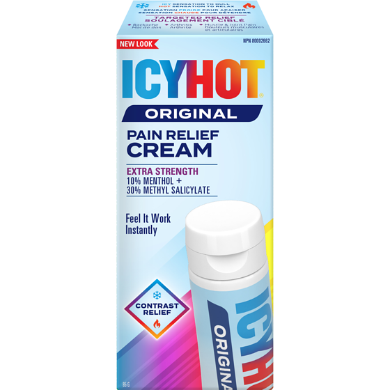 Icy Hot Original Pain Relief Cream, Methyl Salicylate 30%, Menthol 10% 85 g, $11.75/100g