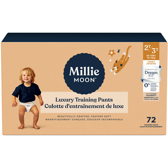 Millie Moon Luxury Training Pants, Size 2T-3T, 72 Count 72 ea, $0.44/1ea