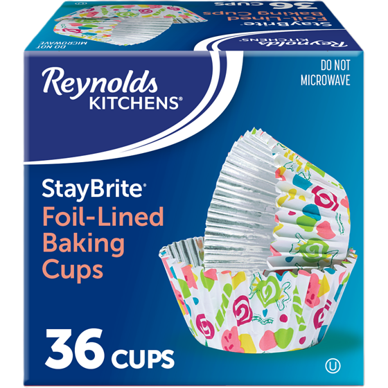 Reynolds StayBrite baking cups 36 ea, $0.11/1ea