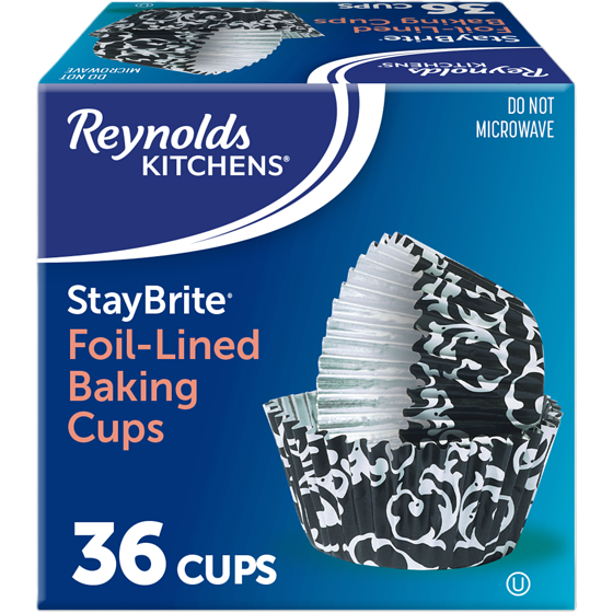 Reynolds StayBrite baking cups  36 ea, $0.11/1ea
