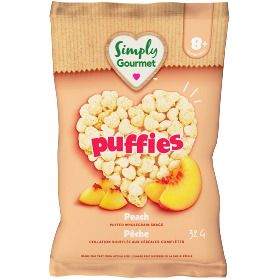 Baby Gourmet Simply Gourmet Peach Puffies baby snack 32 g, $7.78/100g
