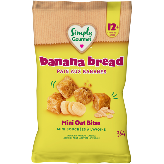 Baby Gourmet Simply Gourmet Banana Bread Mini Oat Bites toddler snack 36 g, $6.92/100g