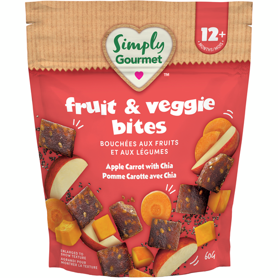 Baby Gourmet Simply Gourmet Apple Carrot with Chia Bites 60 g, $7.15/100g
