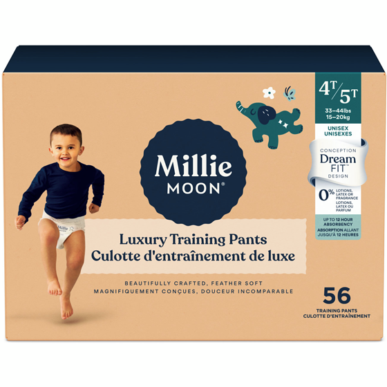 Millie Moon Luxury Training Pants, Size 4T-5T, 56 Count 56 ea, $0.54/1ea