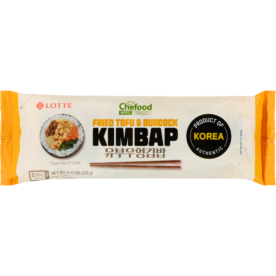 Lotte Fried Tofu & Burdock Kimbap 230 g, $2.60/100g