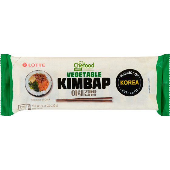 Lotte Burdock & Vegetable Kimbap 230 g, $2.60/100g