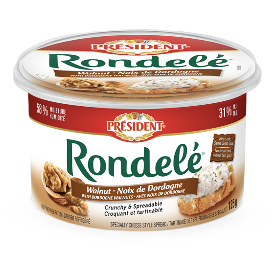 President Rondelé Walnut Spreadable Cheese 125 g, $4.63/100g