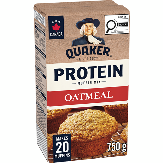 Quaker Protein Oatmeal Muffin Mix 750 g, $0.93/100g