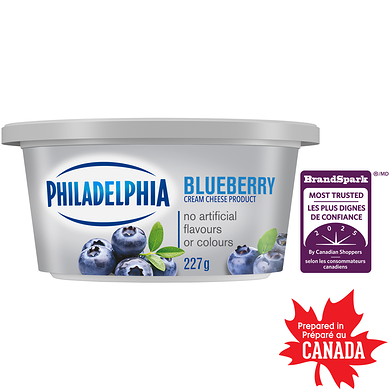 Philadelphia Blueberry Cream Cheese Product 227 g, $2.55/100g
