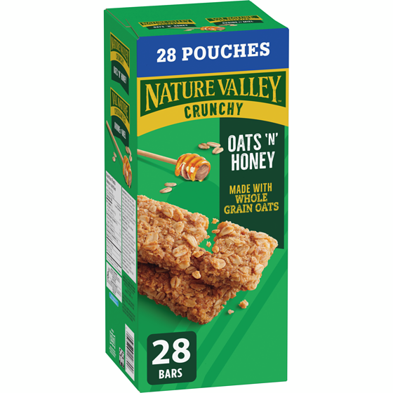 Nature Valley Crunchy Granola Bars Oats 'n' Honey 28 CT 1176 g, $1.10/100g