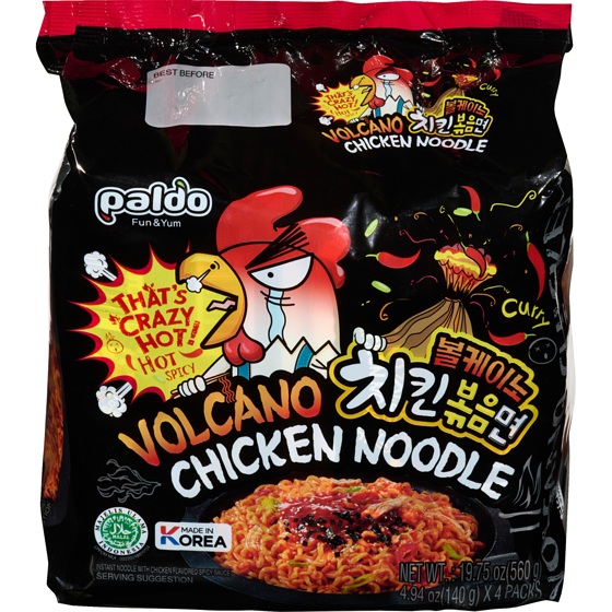 Paldo Nouilles au poulet et au volcan halal 560 g, 1,34 $/100g