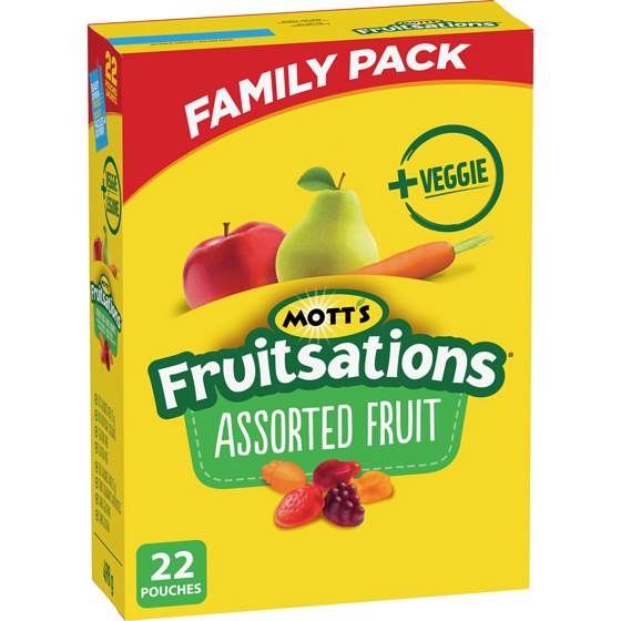 Mott's Fruitsations Assorted Fruit 22ct 498.96 g, $1.80/100g