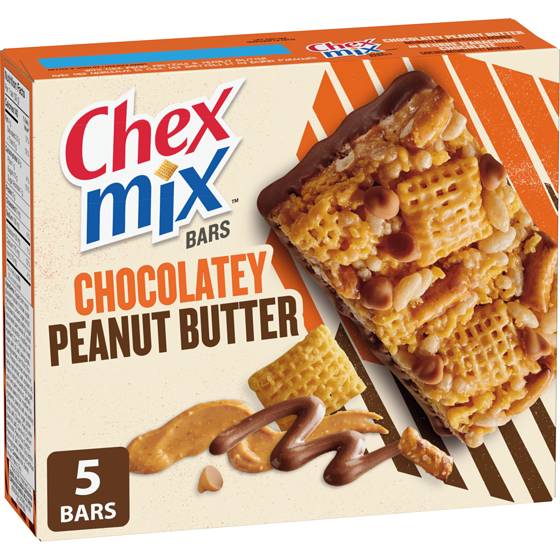 Chex Mix Bars, Chocolatey Peanut Butter, 5 bars 160 g, $2.49/100g