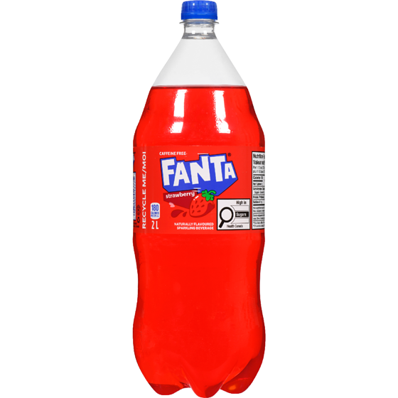 FANTA Naturally Flavoured Sparkling Beverage Strawberry 2 l, $0.16/100ml