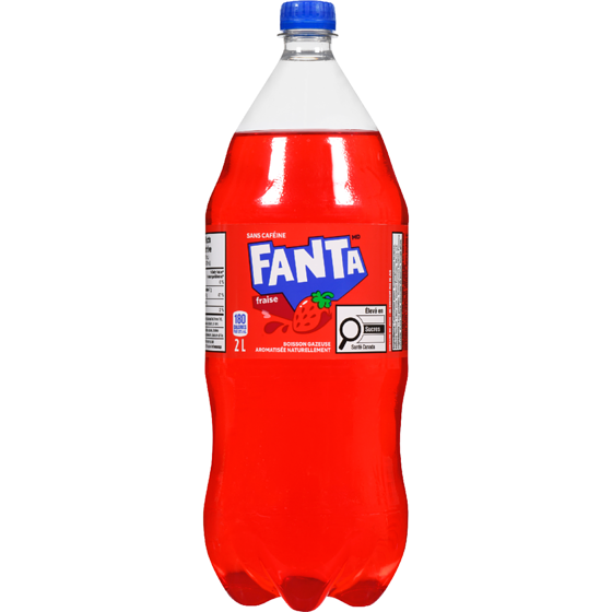 Fanta Boisson gazeuse aromatisée naturellement fraise 2 l, 0,21 $/100ml