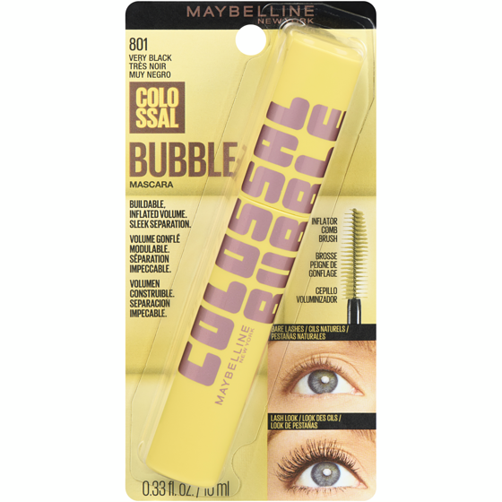 Maybelline Colossal Bubble Washable Mascara Very Black 10 ml, $159.90/100ml