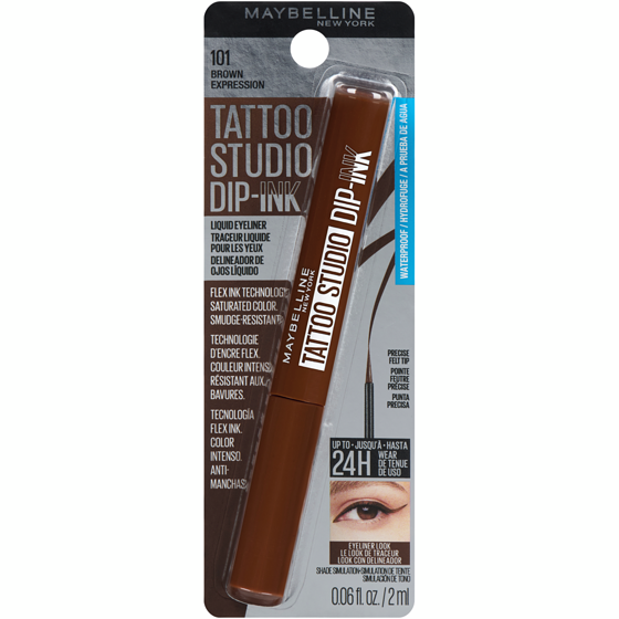 Maybelline Liquid Eyeliner Tattoo Studio Dip-Ink Brown Expression 2 ml, $649.50/100ml
