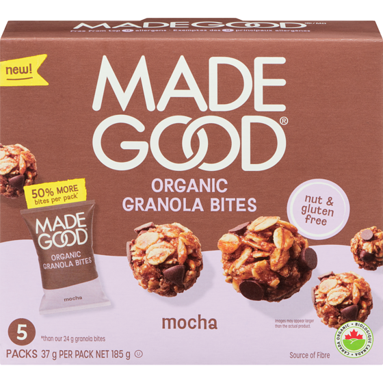 Made Good Organic Granola Bites Mocha 185 g, $3.78/100g