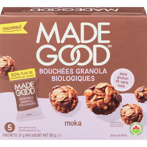 Made Good Bouchées granola biologiques moka 185 g, 3,94 $/100g