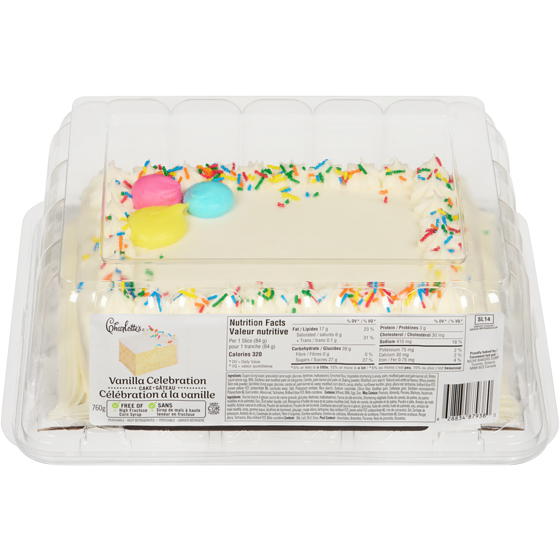 Charlotte's Celebration Cake Vanilla 760 g, $2.76/100g
