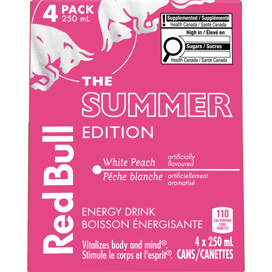 Red Bull The Summer Edition Energy Drink White Peach 4x250.0 ml, $1.00/100ml