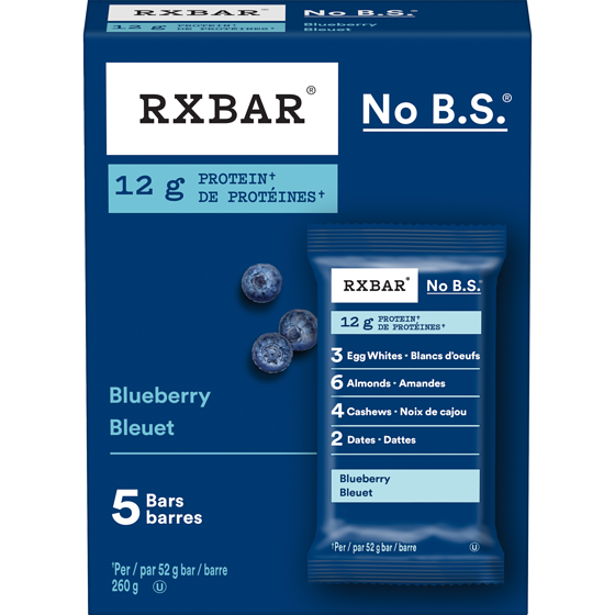 RXBar Bars Blueberry 5 Bars 260 g, $5.19/100g