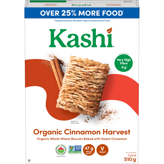 Kashi Cereal Organic Cinnamon Harvest 510 g, $1.86/100g
