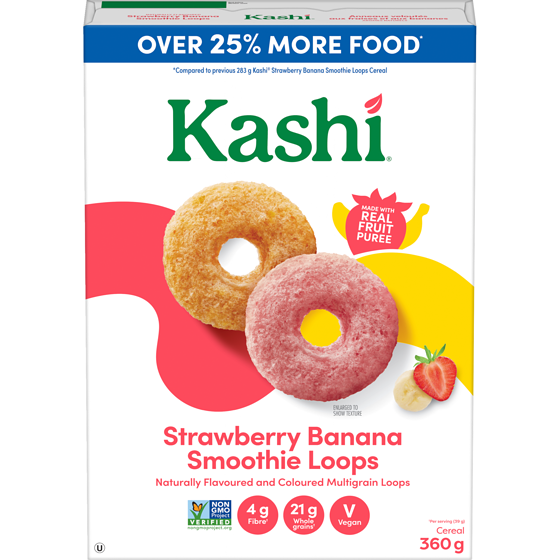 Kashi Cereal Strawberry Banana Smoothie Loops 360 g, $2.64/100g