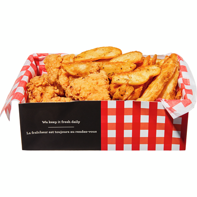 null 6 Chicken Waffle Bites with Wedges (Available After 11am) 320 g, $2.81/100g