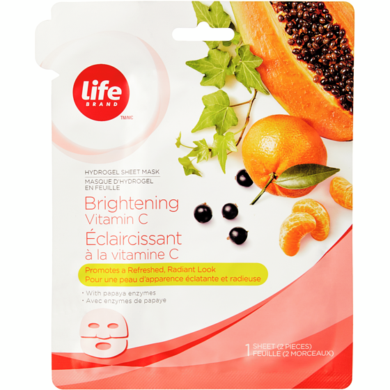 Life Brand Hydrogel Sheet Mask Brightening Vitamin C 1 ea, $4.00/1ea