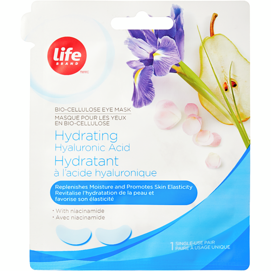 Life Brand Bio-Cellulose Eye Mask Hydrating Hyaluronic Acid 1 ea, $4.00/1ea