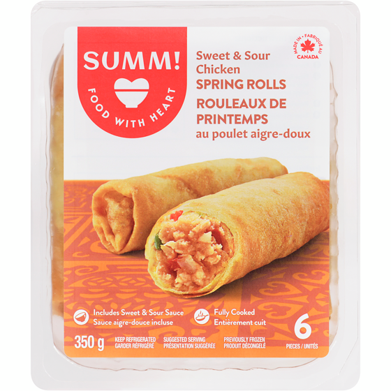 Sum-m Rouleaux de printemps au poulet aigre-doux 350 g, 1,71 $/100g