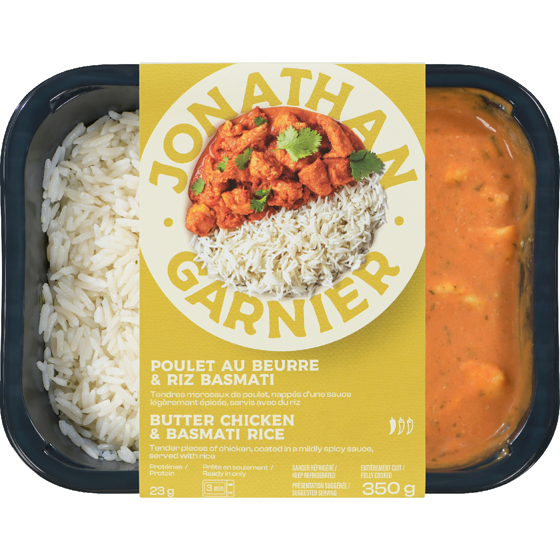 Jonathan Garnier Butter Chicken & Basmati Rice 350 g, $2.29/100g