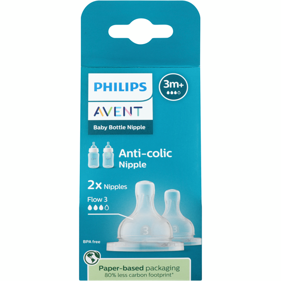 Philips Baby Bottle Nipple Anti-Colic Flow 3 3m+ 2 ea, $4.50/1ea