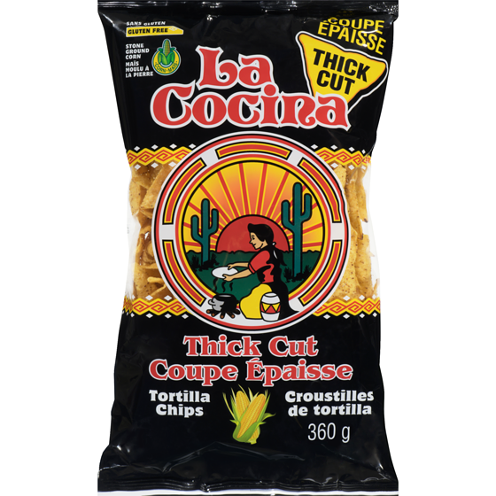 La Cocina Croustilles de tortilla coupe épaisse 360 g, 1,33 $/100g
