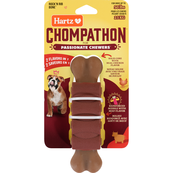 Hartz Chompathon pour les chiens qui adorent mastiquer rock 'n rib bone 1 ea, 23,99 $/1ch
