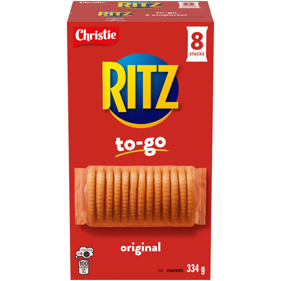 Christie RITZ To-Go Original Crackers, Portable Format, Convenient On-The-Go Snack, Lunchbox & Travel Snack 334 g, $1.20/100g