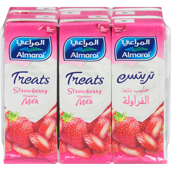 Almarai Strawberry Milk 6x200.0 ml, $2.75/100ml