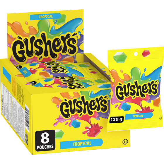 Betty Crocker Gushers, Tropical  Fruit Flavoured Snacks 120 g, $1.67/100g