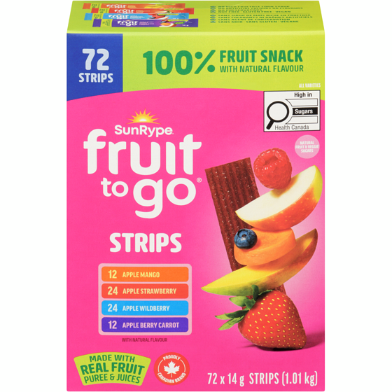 SunRype Fruit to Go 100% Fruit Variety Pack 72 x 14g 72x14.0 g, $2.38/100g