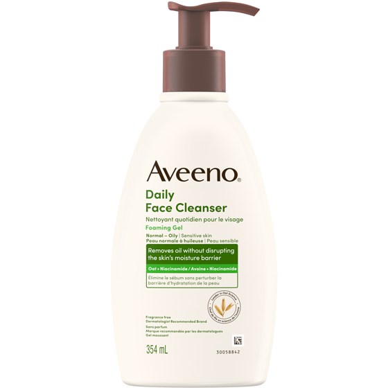 Aveeno Daily Face Cleanser Foaming Gel 345 ml, $5.07/100ml