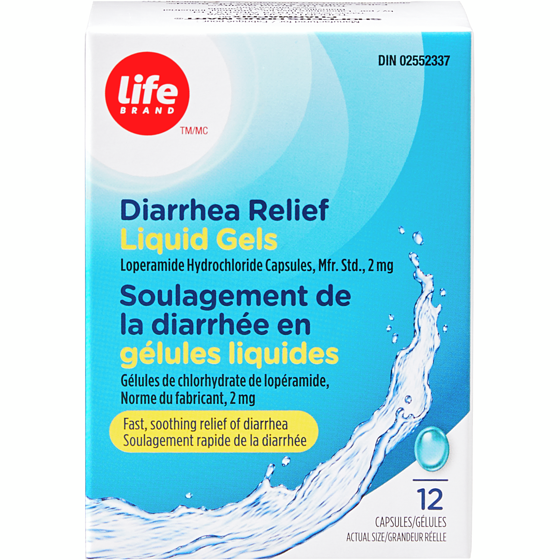 Life Brand Diarrhea Relief Liquid Gels 2 mg 12 Capsules 12 ea, $0.25/1ea