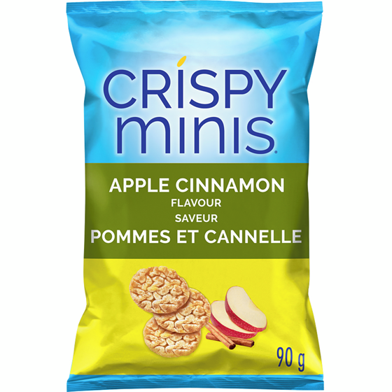 Crispy Minis Apple Cinnamon Flavour Brown Rice Cakes 90 g, $4.77/100g