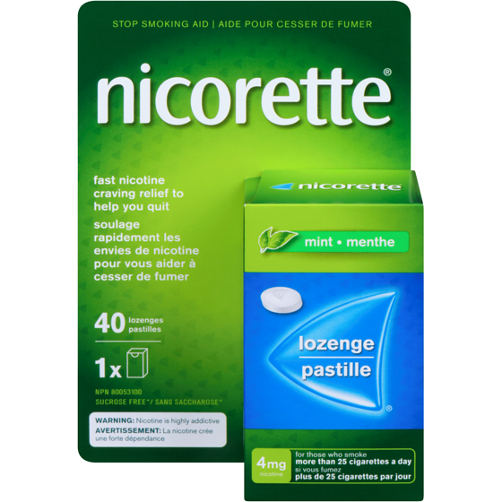 Nicorette Lozenge, Mint 4mg 40 ea, $0.62/1ea