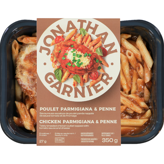 Jonathan Garnier Chicken Parmigiana & Penne 350 g, $2.29/100g