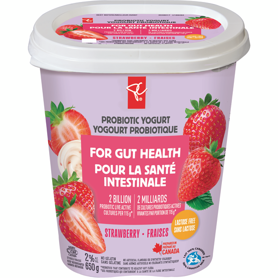 le Choix du Président Yogourt probiotique aux fraises 650 g, 0,54 $/100g