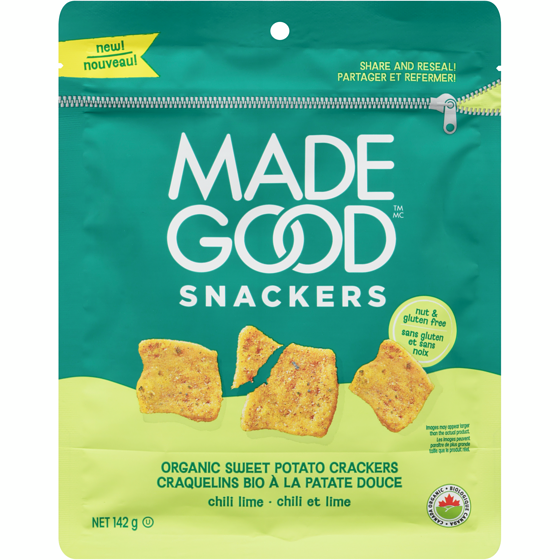 Made Good Organic Sweet Potato Crackers Chili Lime 142 g, $4.58/100g